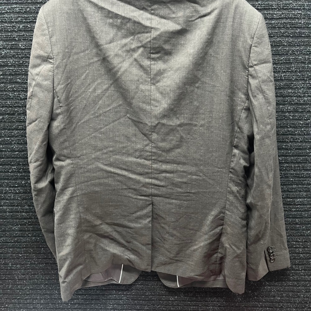 Banana Republic Mens 42R Slim Fit Blazer Grey Tessuto Marzotto Italian Fabric - Picture 4 of 10